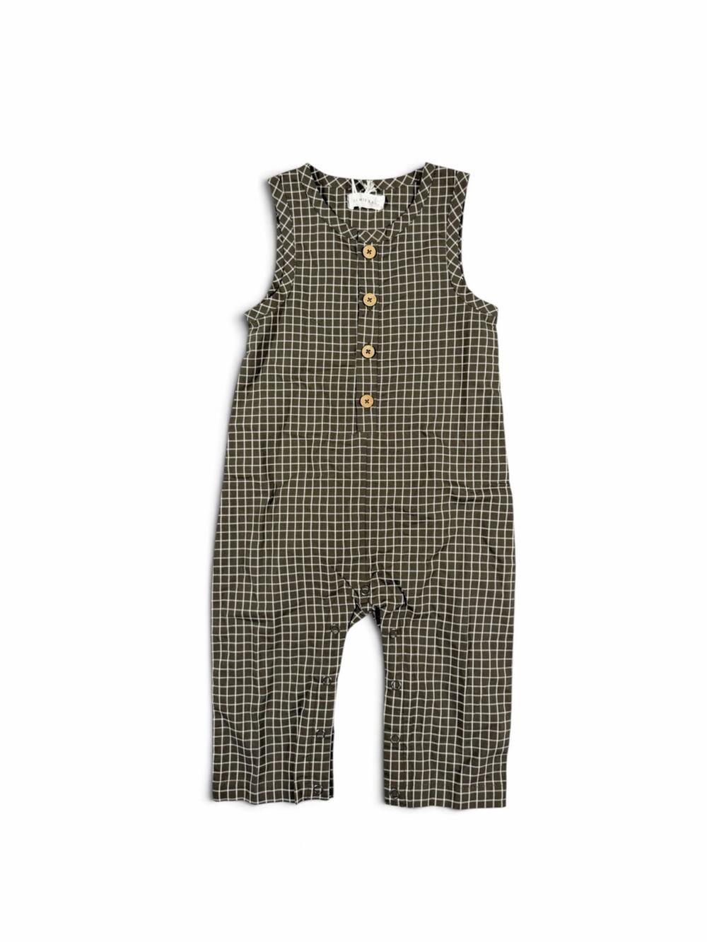 NEW Jamie Kay Milo Baby Organic Cotton Jumpsuit Grid Tarmac 6-9 Months